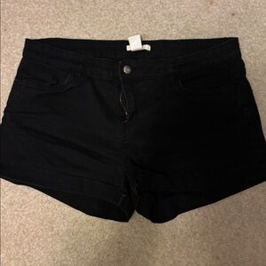 H&M black shorts size 12